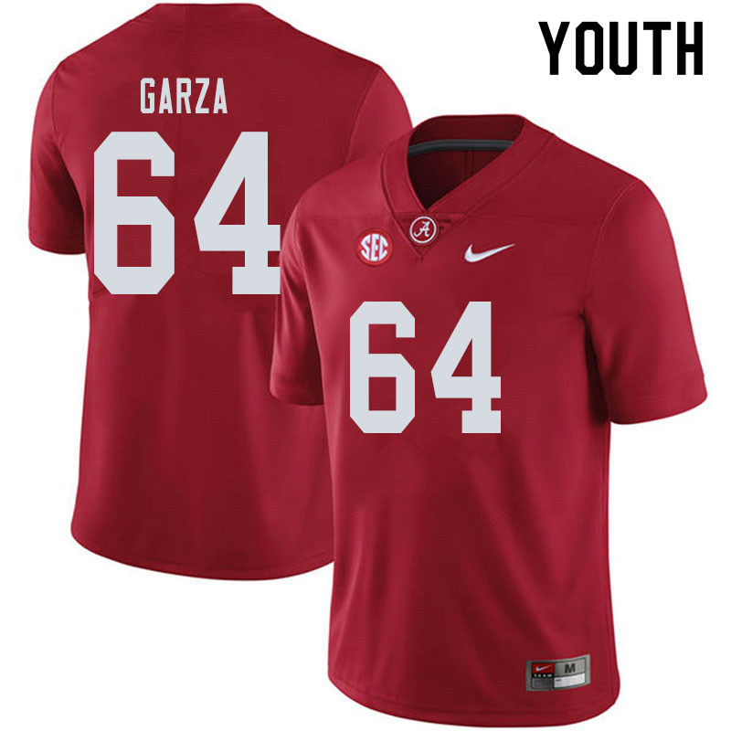 Alabama Crimson Tide Youth Rowdy Garza #64 Crimson NCAA Nike Authentic Stitched 2019 College Football Jersey VC16Y17QG